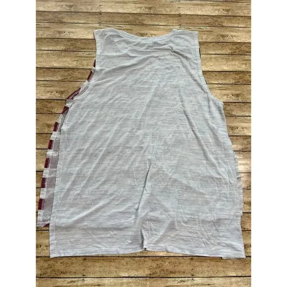Dillard's mm mm mm American Flag Open Sided Tank Top Cover Up Medium - Picture 2 of 4